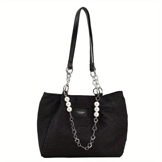 Women's Large Ruched Tote Bag Shoulder Bag