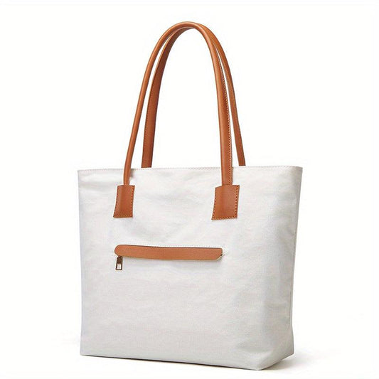 Women's Colorblock Tote Shoulder Bag Large Capacity Lightweight Bag