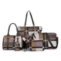 Colorblock Purse Set Women's Faux Leather Tote & Handbag