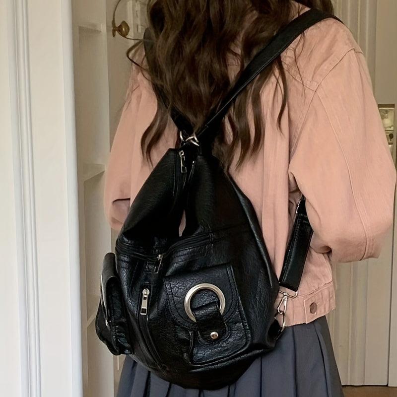 Niche Hobo Bag Casual Shoulder Tote All Match Minimalist With Pockets