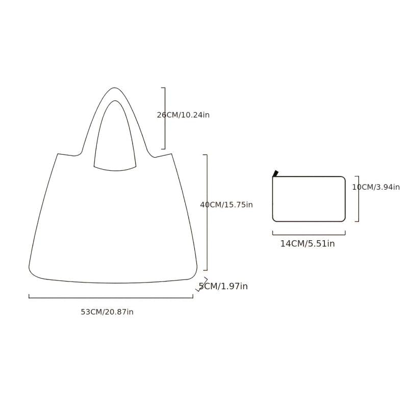 All Over Print Shoulder Bag Large Capacity Shopper Bag Foldable Reusable Bag