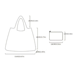 All Over Print Shoulder Bag Large Capacity Shopper Bag Foldable Reusable Bag