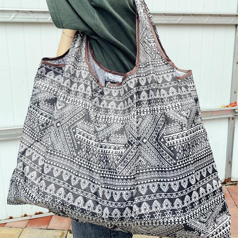 All Over Print Shoulder Bag Large Capacity Shopper Bag Foldable Reusable Bag