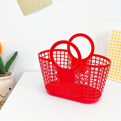 Seaside Beach Bag Vegetable Basket Solid Storage Satchel Bag