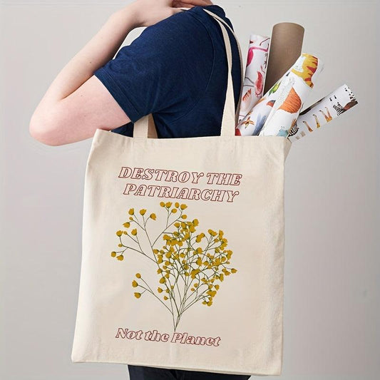 Print Shoulder Bag Versatile Storage Lightweight Shopper Work