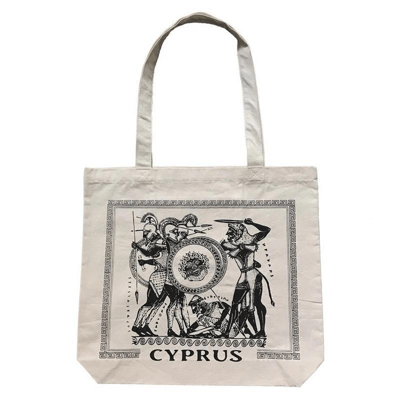 Vintage Greek Totem Graphic Tote Bag Canvas Shoulder Large Capacity Shopping