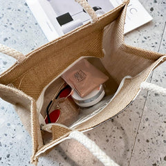 Canvas Tote Bag Durable Zipper Shoulder Bag Casual Commuter Bag