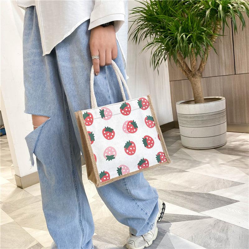 Canvas Tote Bag Durable Zipper Shoulder Bag Casual Commuter Bag