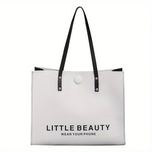 Women's Letter Print Shoulder Bag Handbag All Match Stylish Tote Bag
