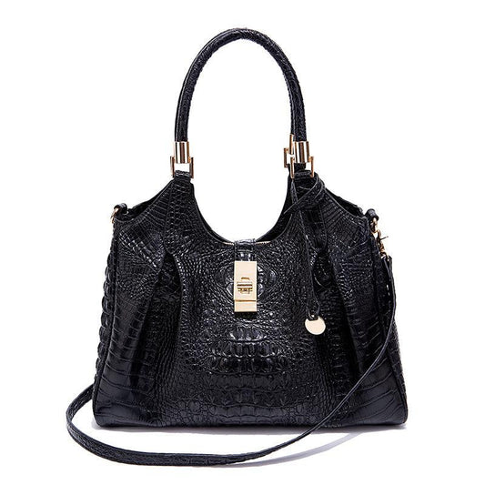 Crocodile Pattern Tote Bag Retro Style Handbag For Work & Office