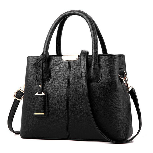 Women's Faux Leather Tote Satchel - Versatile Shoulder Bag