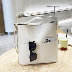 Vintage Tote Bag with Wide Strap for Women