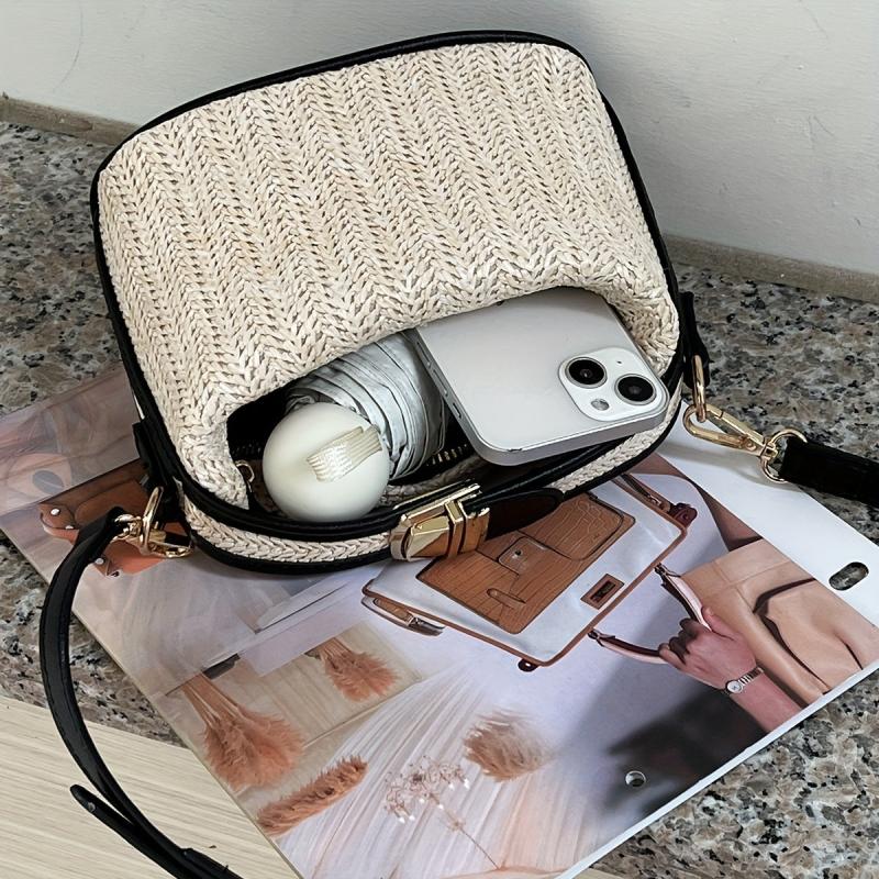 Stylish Straw Shoulder Bag Satchel Bag Crossbody Bag