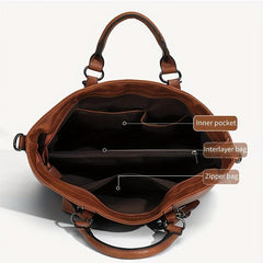 Classic Vintage Leather Women's Tote Handbag Messenger Bag
