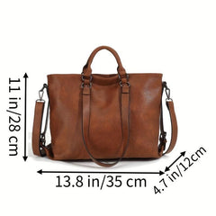 Classic Vintage Leather Women's Tote Handbag Messenger Bag