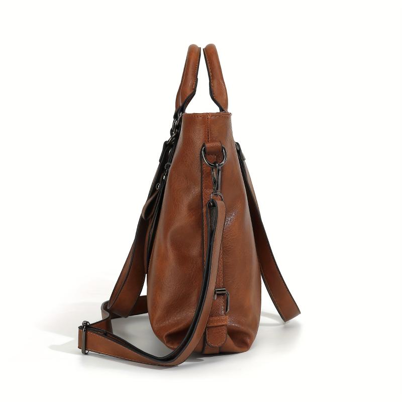 Classic Vintage Leather Women's Tote Handbag Messenger Bag