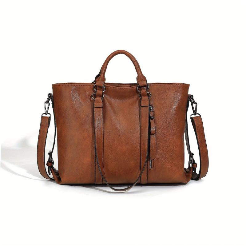 Classic Vintage Leather Women's Tote Handbag Messenger Bag