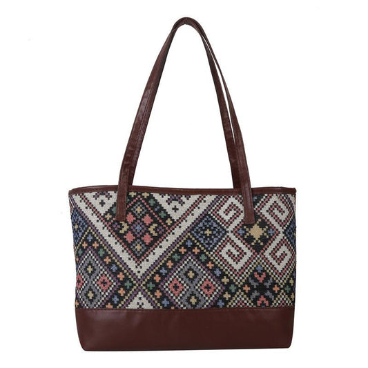 Vintage Ethnic Style Tote Bag Retro Bohemian Shoulder Bag Women's Casual Handbag