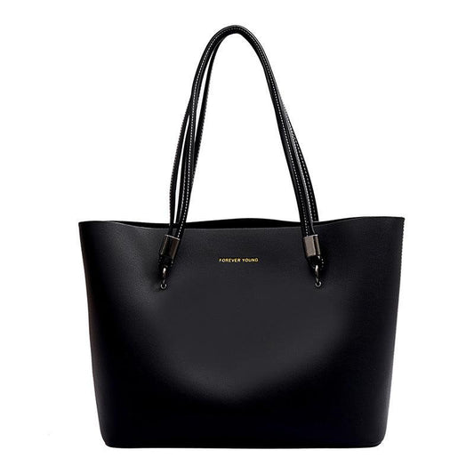 Large Capacity PU Leather Tote Bag for Work & School