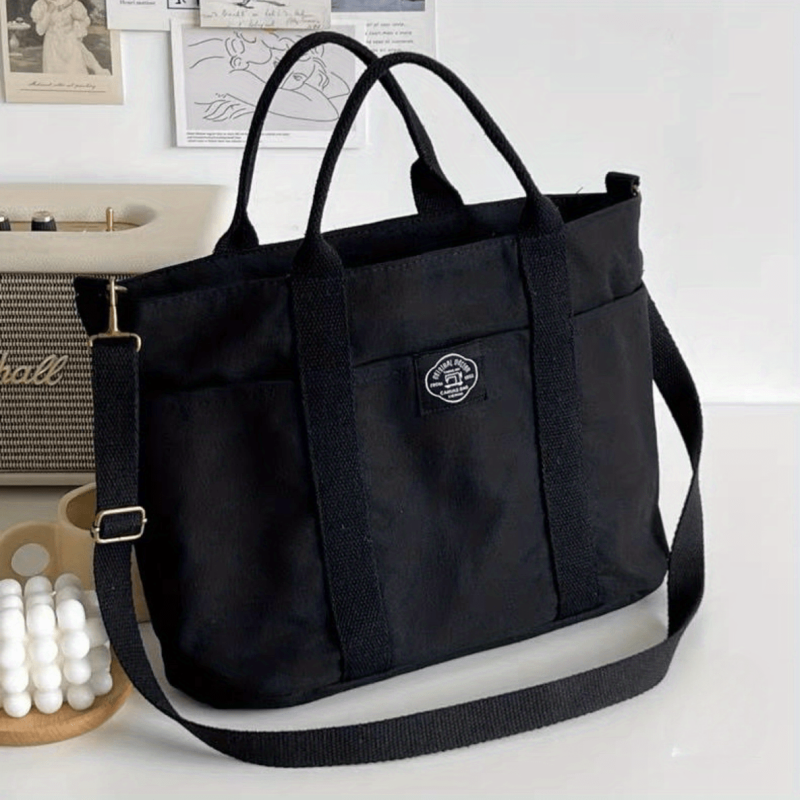 Large Canvas Tote Bag Crossbody Handbag for Travel