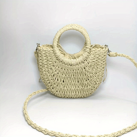 Straw Beach Bag Rattan Woven Handbag Crossbody Bag