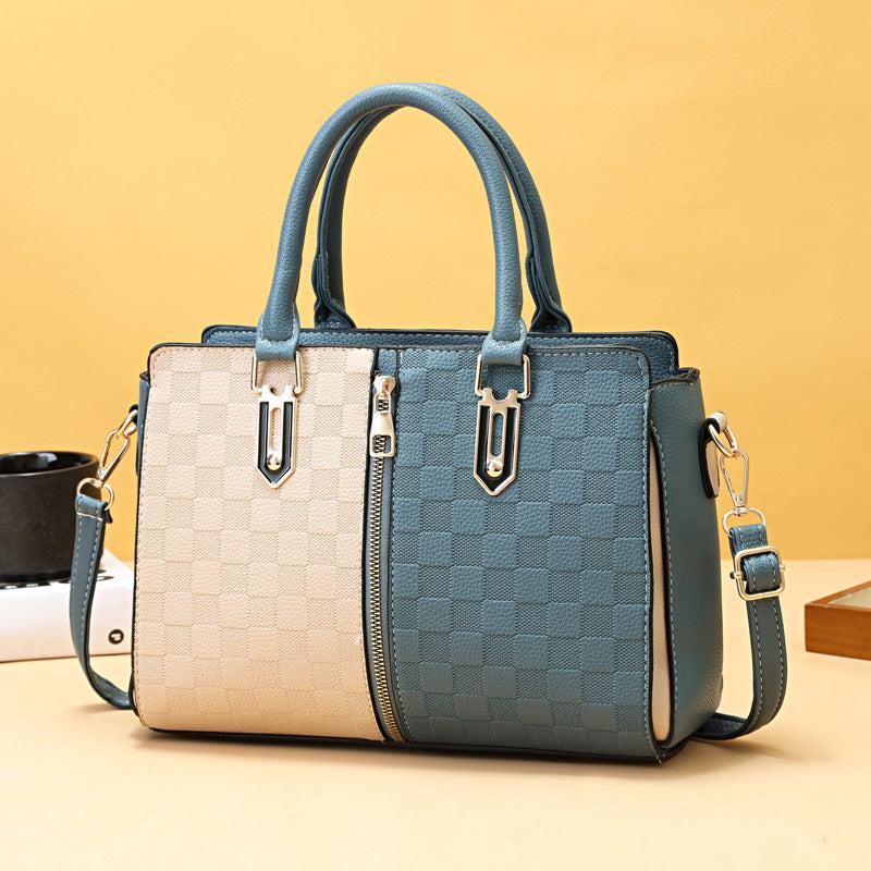 Plaid Embossed Large Crossbody Bag