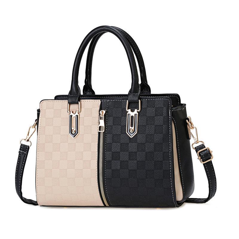 Plaid Embossed Large Crossbody Bag
