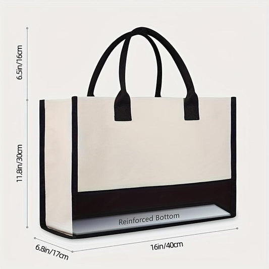Initial Letters Canvas Tote Bag Wedding Party Gift Handbag Large Capacity