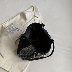 Rhinestone Tote Bag Chain Handbag Large Shoulder Bag