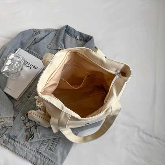 Casual Tote Shoulder Bag Lightweight Handbag with Mini Purse