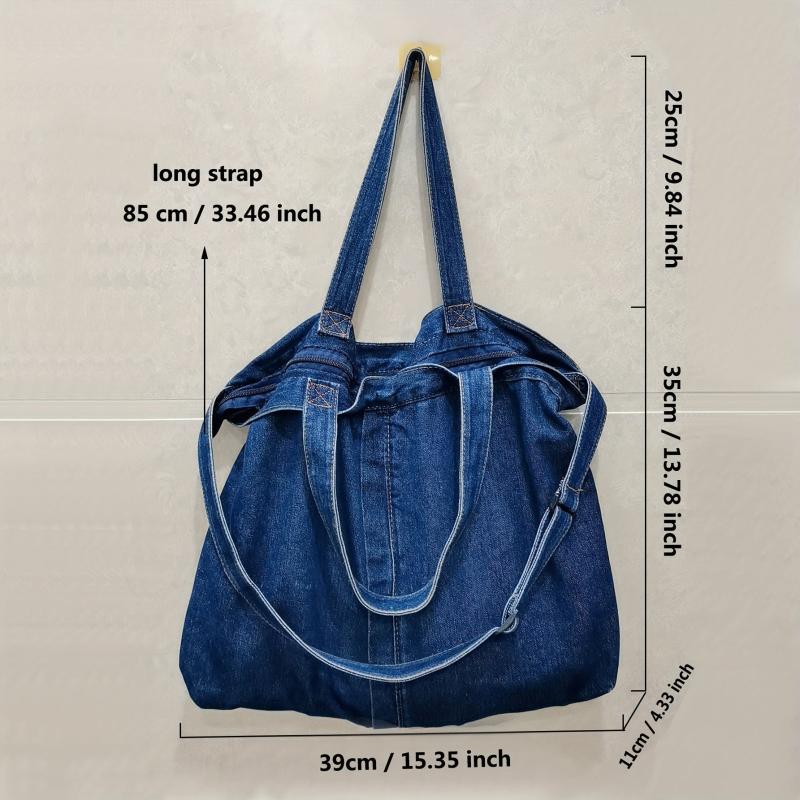 Denim Shoulder Bag Large Capacity Women's All Match Bag