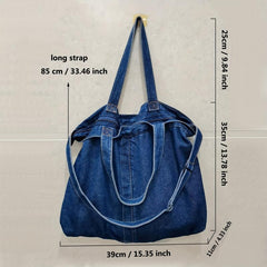Denim Shoulder Bag Large Capacity Women's All Match Bag