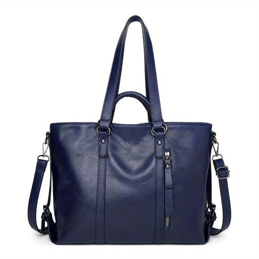 Classic Vintage PU Leather Women's Tote Handbag Work Shoulder Crossbody Bag