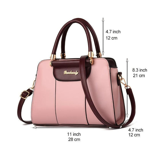 Women's Classic Tote Shoulder Bag Faux Leather Handbag