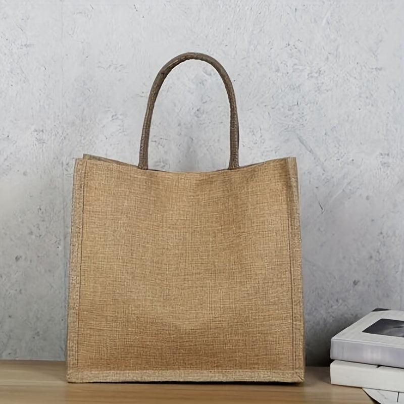 Daisy Flower Print Tote Bag Set Burlap Handbag Crossbody Clutch Coin Purse
