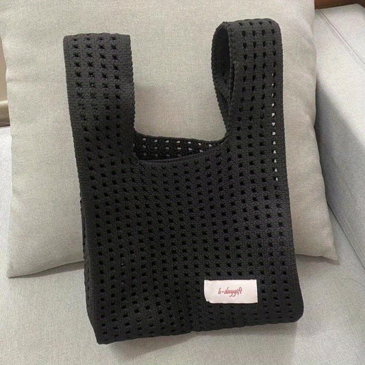 Minimalist Knitted Hollow Bag Solid Crochet Bag