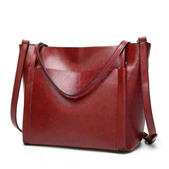 Vintage Large Capacity Tote Bag Zipper Handbag