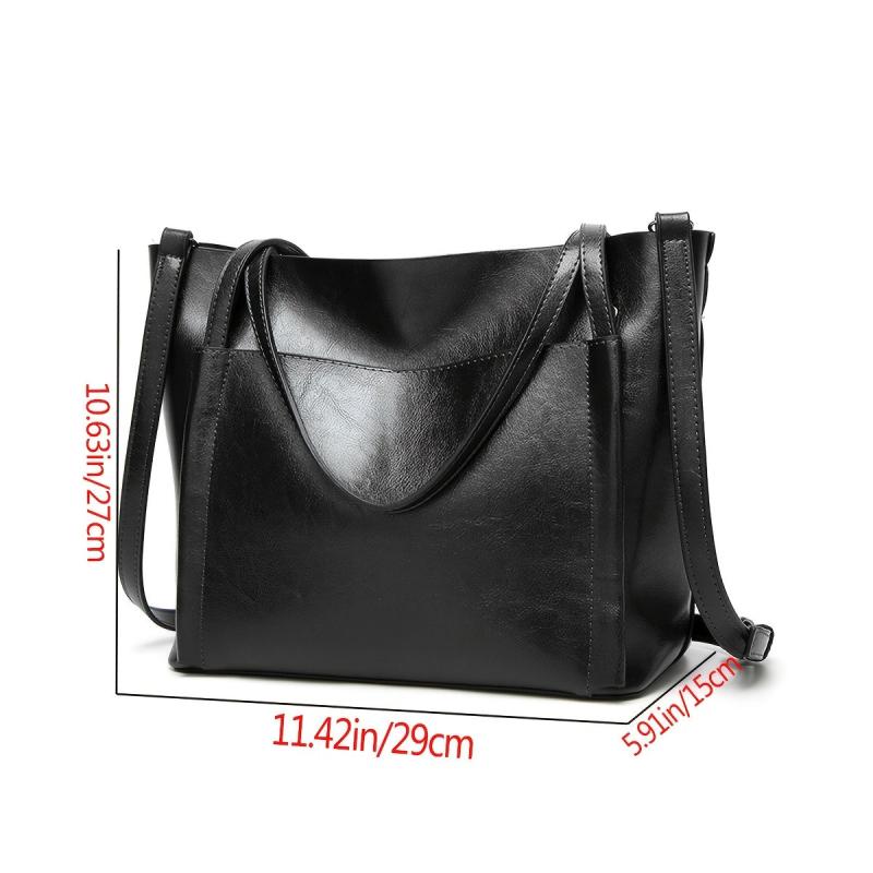 Vintage Large Capacity Tote Bag Zipper Handbag