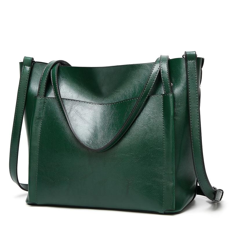 Vintage Large Capacity Tote Bag Zipper Handbag