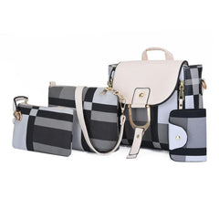 Women's Colorblock Bag Sets Classic Faux Leather Bags