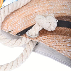 Bohemian Style Canvas Tote Bag Large Capacity Beach Shoulder Bag