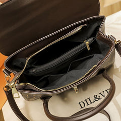 Women's Flap Handbag Zipper Shoulder Bag