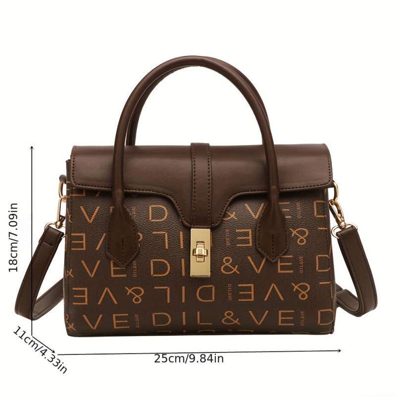 Women's Flap Handbag Zipper Shoulder Bag