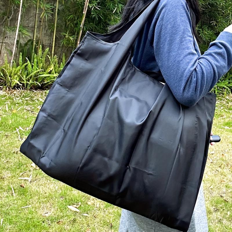 Foldable Tote Bag Large Capacity Lightweight Shoulder Bag Casual Shopping Bag