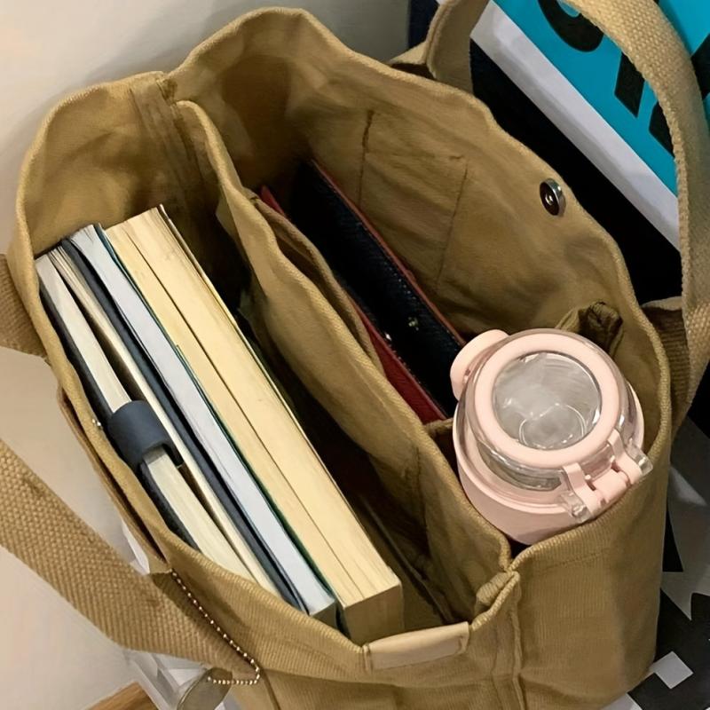 Japanese Style Canvas Tote Bag Durable Lightweight Shoulder Bag