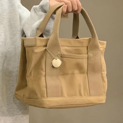 Japanese Style Canvas Tote Bag Durable Lightweight Shoulder Bag