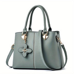 Embroidery Detail Crossbody Bag PU Leather Office Purse