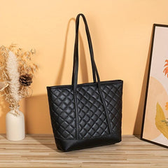 Quilted Detail Shoulder Bag All Match Minimalist Tote Bag
