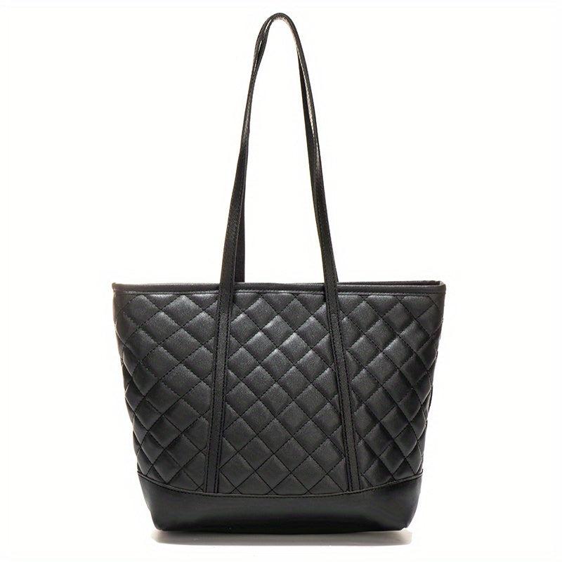 Quilted Detail Shoulder Bag All Match Minimalist Tote Bag