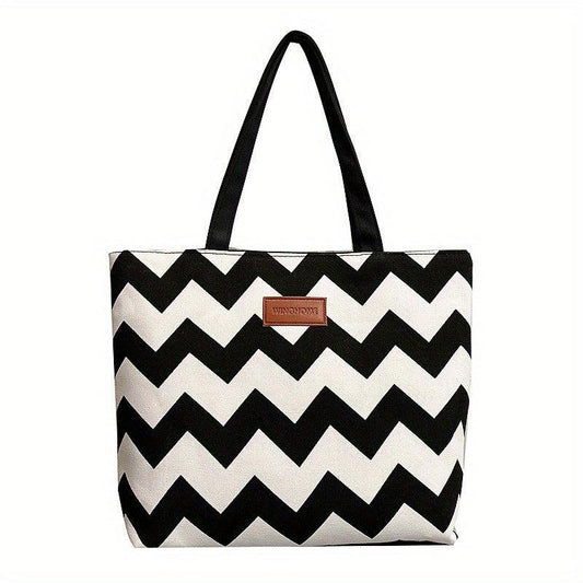 Wave Pattern Tote Shoulder Bag Large Capacity Storage Bag